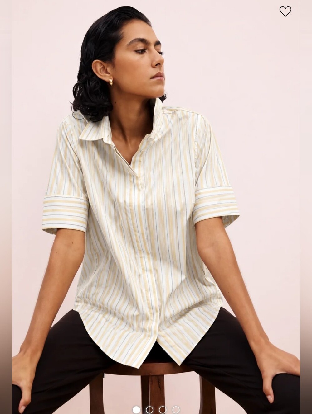 Universal Standard Henning x US Madison Shirt - Yellow Multi Stripe size 14-16 - Picture 1 of 8